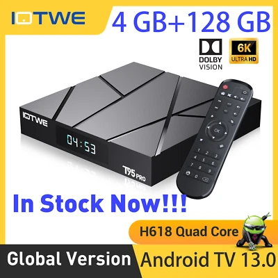 Android 13.0 Smart TV BOX 128GB 4GB 6K WIFI Netzwerk Media Player Quad Core NEU - Bild 1 von 4