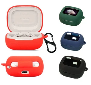 Soft Silicone Case Earbuds Cover Skin With Clip Hook for JBL LIVE FLEX 3 - Imagen 1 de 38