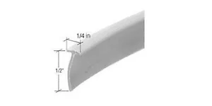CRL Gray 1/4" x 1/2" Door Sweep and Seal - 37 in long - Picture 1 of 1