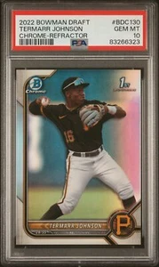 PSA 10 2022 Bowman Draft #BDC130 Termarr Johnson 1st Chrome Refractor - Picture 1 of 2
