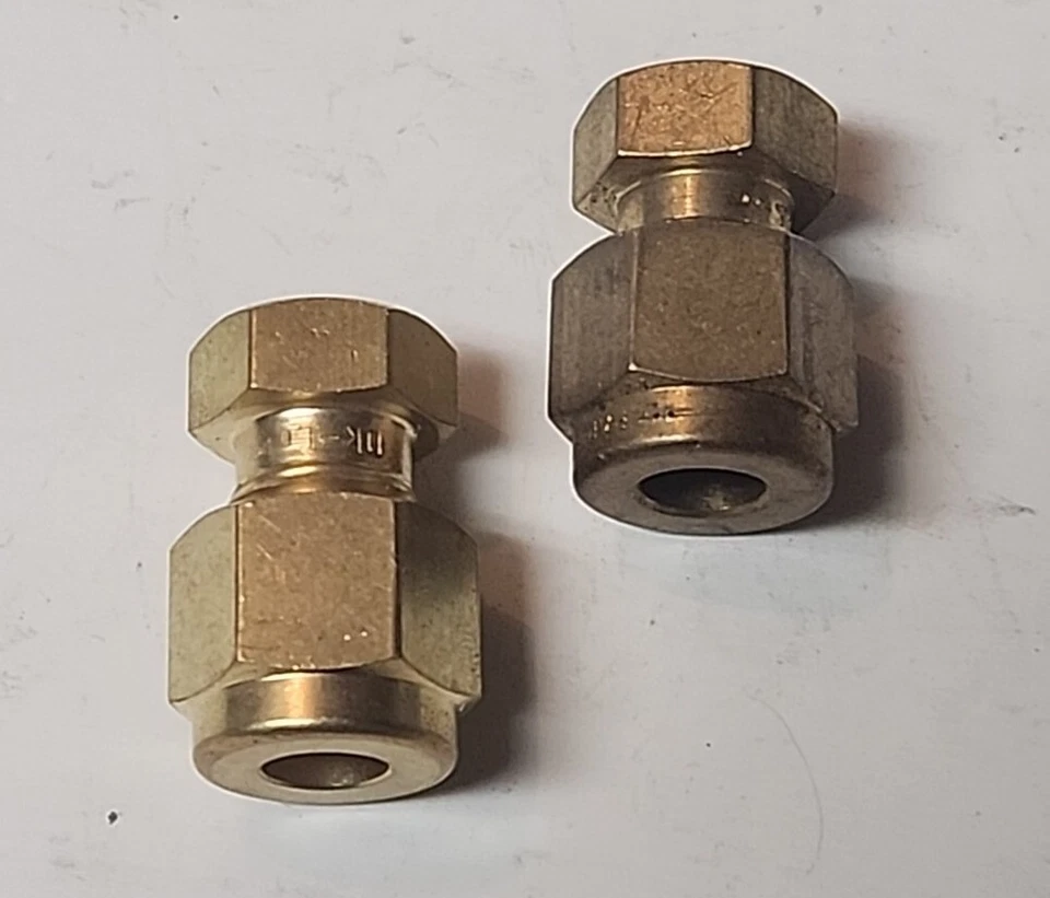 Parker 1/4" Tube OD Cap Plug Brass Tube Fitting Compression B-4C 5 Pack - Image 1 of 4