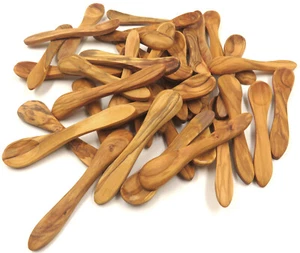 3 x Olivenholz geölt 11 cm Löffel Löffelchen Teelöffel Löffel Portionierlöffel - Bild 1 von 4