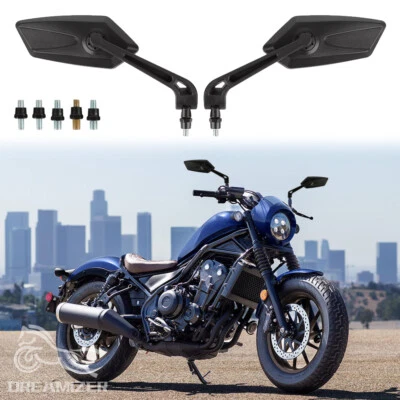 Par de espejos retrovisores laterales para moto Honda Rebel 300 CMX 300 250 500 1100 Foto 1 de 4