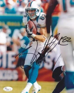 Foto firmada por Brian Hartline 8x10 de los Miami Dolphins JSA J65731 - Imagen 1 de 1