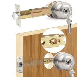 5" Backset Eingangstürriegel mit Standard gleichschließend Knopfset 19/64" 7,6 mm Vierkant I... - Bild 1 von 7