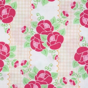 Lecien Happy Mochi Yum Yum Quilting Cotton Fabric Pink Roses Monica Solorio Snow - Picture 1 of 5