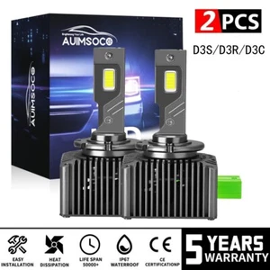 2X D3S D3R HID Xenon Headlight Lights Bulbs Replace 10000K Conversion Kit 2PCS - Picture 1 of 10