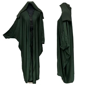 Women's Green Batwing Farasha Abaya Jalabiya Arab Long Dress - Picture 1 of 4