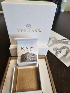 Neil Lane 14kt white gold diamond wedding ring with enhancer in size 8.5 - Picture 1 of 10