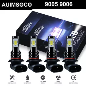 9005 9006 LED Headlight Lamps For 1994-1998 Chevy C10 C/K 1500 Tahoe Silverado - Picture 1 of 12