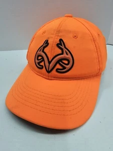 Realtree Hunters Orange Adjustable Hat Cap Orange Black Logo - Picture 1 of 3
