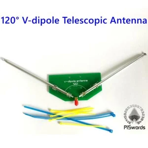 v-dipole Telescopic antenna 120° dipole pull-rod antenna - Picture 1 of 3