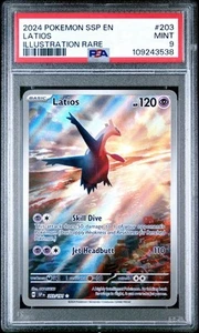 2024 Pokemon SSP EN Latios Illustration Rare PSA 9 - Picture 1 of 3