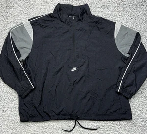 Y2K NIKE AIR MENS BLACK LABEL WINDBREAKER TRACK PULLOVER JACKET SIZE 3X - Picture 1 of 9