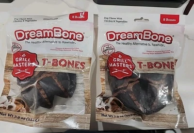 2 Grill Masters T-Bones 8 unidades, masticables pequeños, sin cuero crudo para perros Foto 1 de 4