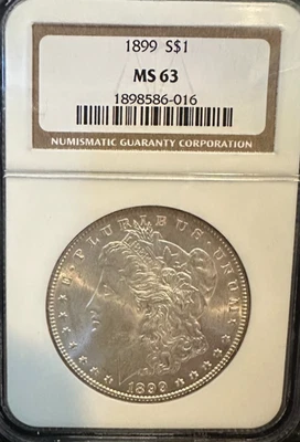 1899 $1 Morgan Silver Dollar - NGC MS63 - Super Beauty! - Image 1 of 2