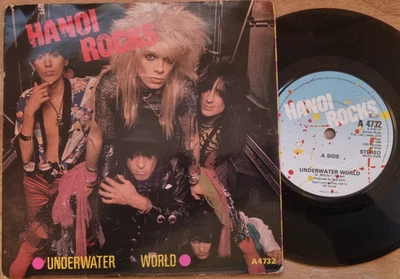 Hanoi Rocks – Underwater World CBS Records A4732 1984 Glam Rock 7” Single - Image 1 of 4