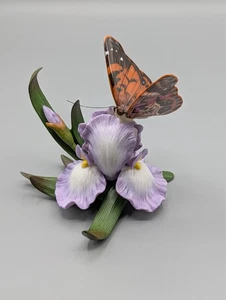 Lenox American Painted Lady Butterfly Purple Flower Art Porzellan Natur 1993 - Bild 1 von 5