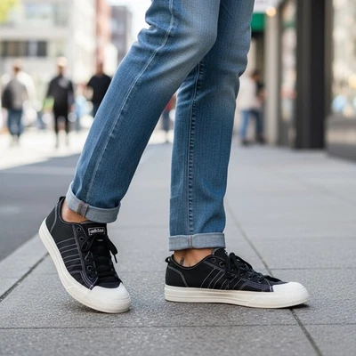 ADIDAS Originals Nizza RF Core Black Sneakers Retro EE5599 NWB Mens Size 11 - Image 1 of 4