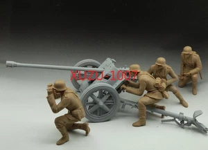 1/35 Resin figures WWII German 4 Soldier Artillery Crew Unpainted Unassembled - Picture 1 of 9