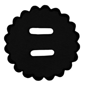 Sillín concho roseta de cuero festoneado ranurado Hilason de 1" negro 23BH - Imagen 1 de 1