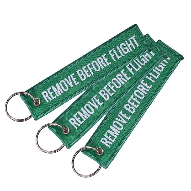 1/2/3Pcs Remove Before Flight Woven Key Chain Special Luggage Label Red Chain Ke - Image 1 of 4