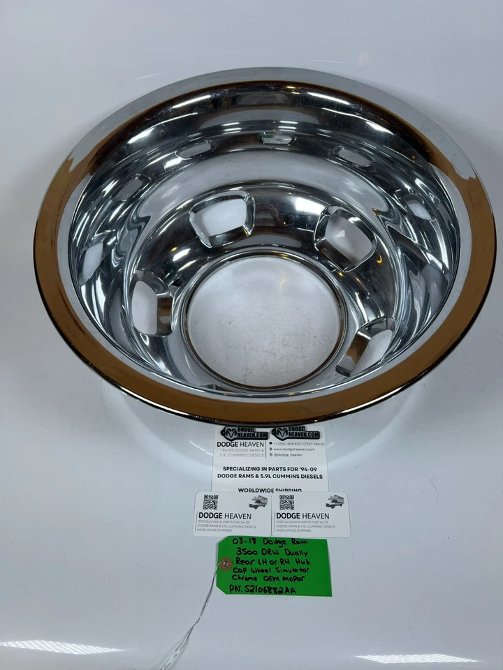 Dodge Ram 3500 2003-2018 doble tapacubos trasero simulador de rueda cromado 52106882 OEM 52106882 Foto 1 de 4