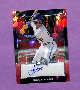 2025 Foglia Metallo Gesù Made Auto Rosso Ghiaccio Prismatico /10 BA-JM1 (SP) - Foto 1 di 2