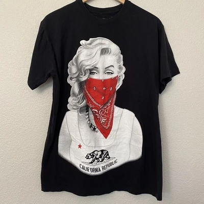 Konflic Marylin Monroe California Republic Bandana Masked Graphic T-Shirt XL EUC - Image 1 of 4