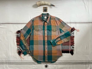 Camisa Levi's LVC M Longhorn Western Check Vintage 2013 Hecha en Italia 42" Nueva de Lote Antiguo - Imagen 1 de 19