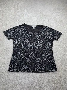 Y2K Frazier Lawrence Top Women's Large Black Mesh Dragon Grunge Goth Rave - Picture 1 of 11