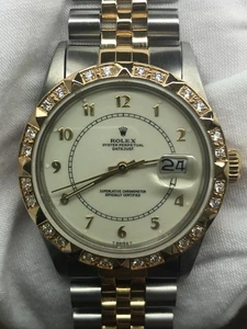 Rolex Datejust Automático 36 mm Bisel Diamante Personalizado 16013 Raro Dial Caldera ¡¡Sin precio de reserva!!! - Imagen 1 de 13