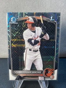 2025 Bowman Chrome JORDAN SANCHEZ Prospect Rookie Laser Refractor BCP208 Orioles - Picture 1 of 2
