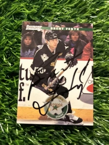 #163 Brent Fedyk - Dallas Stars - 1996-97 Donruss Hockey Autogrammkarte H8 - Bild 1 von 2