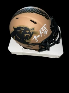 LUKE KUECHLY Signed NFL CAROLINA PANTHERS SALUTE TO SERVICE Mini Helmet BAS 2 - Picture 1 of 2