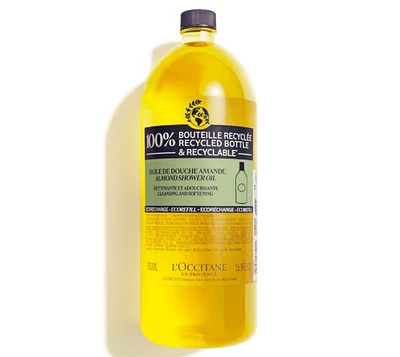 L'Occitane Almond Cleansing and Softening Shower Oil _Size: 16.9 oz (Refill) NEW - Image 1 of 3