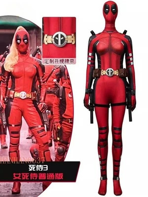 Deadpool and Wolverine Movie Women Cosplay Costume Suit Jumpsuit Bodysuit Outfit - Image 1 of 4