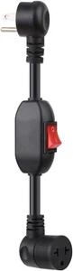 Angled Four-In-One Heavy Duty Inline On/Off Switch Extension Cord 12-AWG 15A Hou - Picture 1 of 12