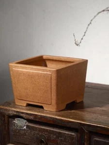 Macetas naturales de 8,7" chinas Yixing Zisha coleccionables hechas a mano decoración de bonsái - Imagen 1 de 7