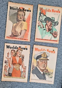 4 x World's News Magazine/Newspaper 1945 (x2) & 1946 (x2) - Picture 1 of 1