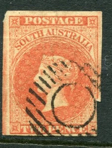 SOUTH AUSTRALIA.... 1855 2d red imperf used - Bild 1 von 1
