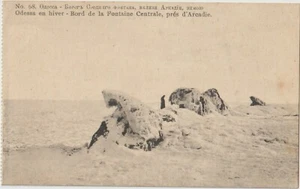 Old Odessa Postcard Одесса берег Среднего Фонтана близ Аркадии зимой  - Picture 1 of 2