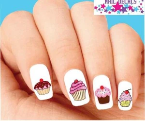 Wasserrutsche Cupcake Nagel Aufkleber - Set mit 20 Cupcakes sortiert - Bild 1 von 1