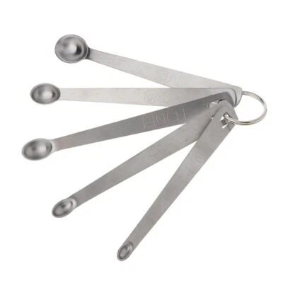 5pcs/set Stainless Steel Mini Measuring Spoon Durable Home Sauce Cutlery Accesso - Image 1 of 4