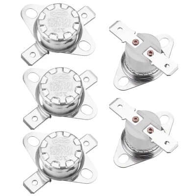 Temperature Control Switch Thermostat 185°C 10A N.C 6.3mm Pin 5 Pcs - Image 1 of 4