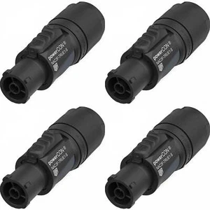 4 Pack NEUTRIK NAC3F-TRUE1-S 20A True1 Power OUT Locking Cable Mount - Picture 1 of 2