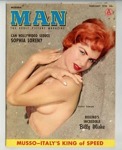 Modern Man Feb 1958 Patty Conley, Shirley Kilpatrick 60pgs Pinup Magazine M36573 - Picture 1 of 2