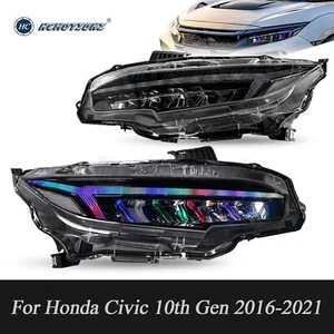 RGB LED Headlights For Honda Civic 2016-2021 Head Lamps Sequential Assembly - Bild 1 von 16
