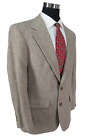 PBM Select Dillards Vtg Blazer Sz 40R Tan White Check Wool Tweed Jacket