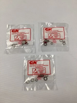 Lot of 3 8121SHCGE C&K switch pushbutton miniature - Image 1 of 2